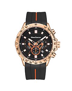 Men's Submersive Chronograph Silicone Black Dial Watch