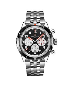 Men's Super Avi Chronograph Stainless Steel Black Dial Watch