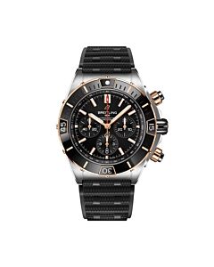 Men's Super Chronomat Chronograph Rubber Black Dial Watch