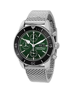 Men's Superocean Heritage Chronograph Stainless Steel Green Dial Watch