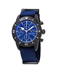 Men's Superocean Heritage II Chronograph Nylon Yarn Nato Strap Blue Dial