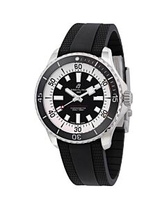 Men's Superocean Rubber Black Dial Watch
