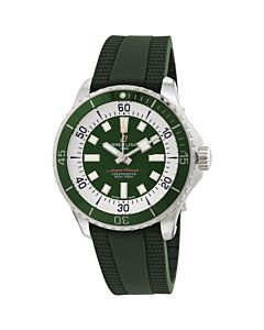 Men's Superocean Rubber Green Dial Watch