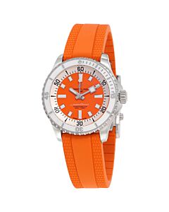 Men's Superocean Rubber Tangerine Dial Watch