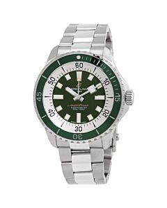 Men's Superocean Stainless Steel Green Dial Watch