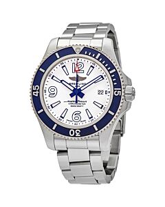 Men's Superocean Stainless Steel White Dial Watch