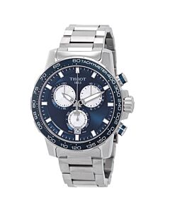 Men's Supersport Chronograph Stainless Steel Blue Dial Watch