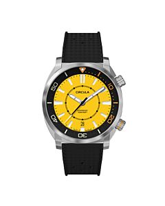 Men's Supersport Rubber Yellow Dial Watch