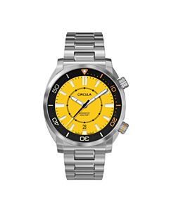 Men's Supersport Stainless Steel Yellow Dial Watch