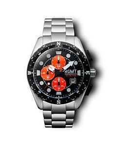 Men's Surveyor Chronograph Stainless Steel Black Dial Watch