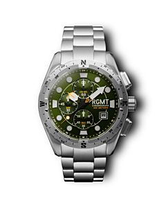Men's Surveyor Chronograph Stainless Steel Green Dial Watch