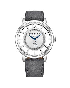 Men's Symphony Leather Silver Dial Watch
