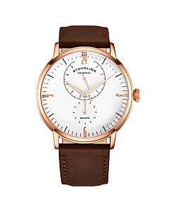 Men's Symphony Leather White Dial Watch