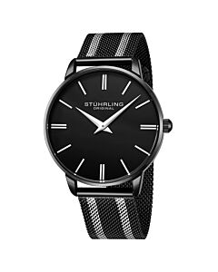 Men's Symphony Stainless Steel Black Dial Watch