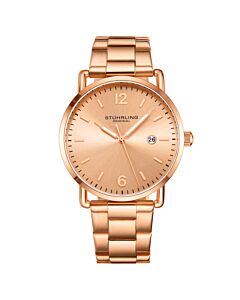 Men's Symphony Stainless Steel Rose Gold-tone Dial Watch