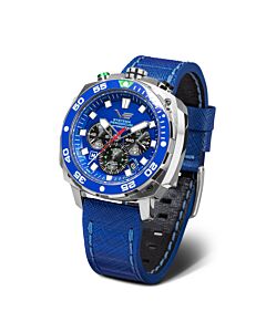 Men's Systema Periodicum Chronograph Leather Blue Dial Watch