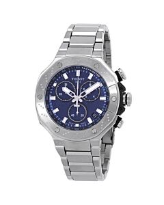 Men's T-Race Chronograph Stainless Steel Blue Dial Watch