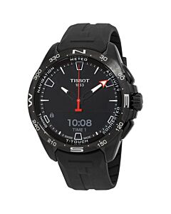 Men's T-Touch Chronograph Rubber Black Dial Watch