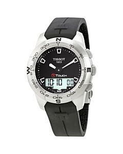 Men's T-Touch II Chronograph Rubber Black Analog / Digital Dial Watch