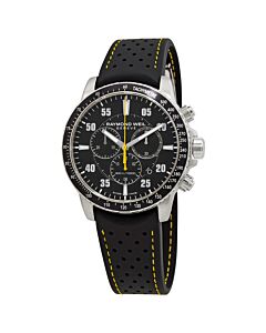 Men's Tango Chronograph Rubber Black Dial Watch