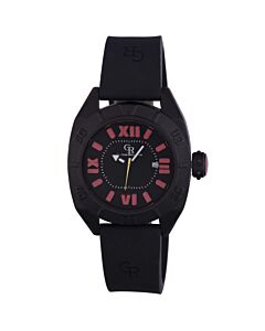 Men's Termoli Rubber Black Dial Watch