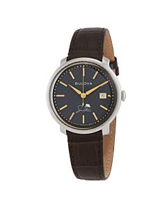Men's The Best is Yet to Come Leather Gray Dial Watch