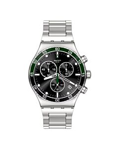 Men's The May Chronograph Stainless Steel Black Dial Watch