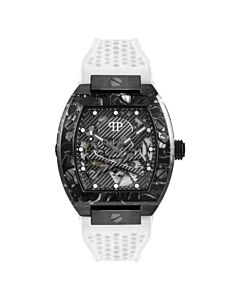 Men's The Skeleton Sport Silicone Black Dial Watch