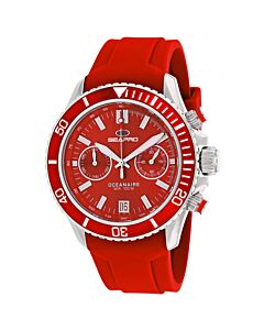 Men's Thrash Chronograph Silicone Red Dial Watch