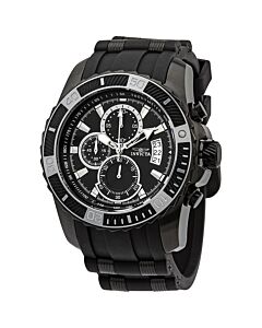 Men's TI-22 Chronograph Polyurethane with Black Ion-plated inserts Black Dial Watch
