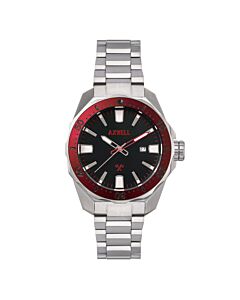 Men's Timber Stainless Steel Black Dial Watch
