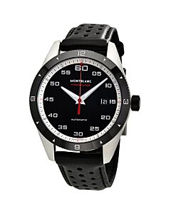 Men's TimeWalker (Calfskin) Leather Black Dial