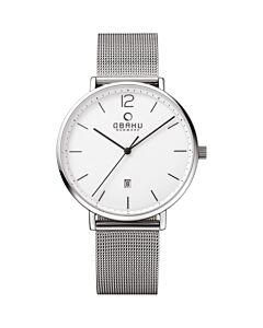 Men's Toft Stainless Steel White Dial Watch