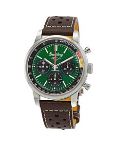 Men's Top Time B01 Ford Mustang Chronograph Leather Green Dial Watch