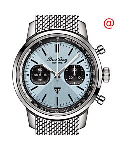 Men's Top Time Chronograph Stainless Steel Blue Dial Watch