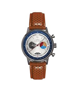 Men's Torque Chronograph Leather Silver Dial Watch