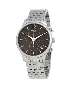 Men's Tradition Chronograph Stainless Steel Charcoal Dial