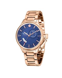 Men's TRAFALGAR Dress GMT Stainless Steel Blue Dial Watch