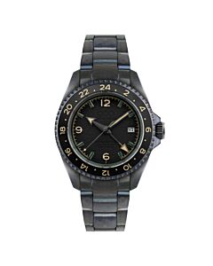 Men's Trecento Stainless Steel Black Dial Watch