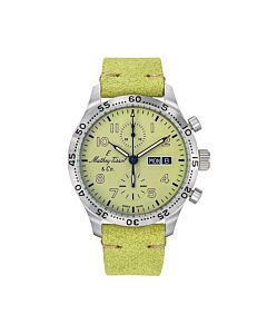 Men's Type 21 Chrono Auto Chronograph Genuine Leather Green Dial Watch