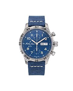 Men's Type 21 Chronograph Leather Blue Dial Watch