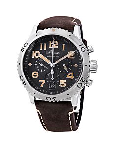 Men's Type XXI Chronograph Calfskin Leather Slate Grey Dial