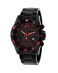 Men's Ultimate Chronograph Stainless Steel Black Dial Watch