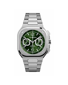 Men's Urban Chronograph Stainless Steel Green Dial Watch