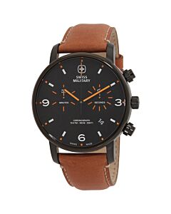 Men's Urban Classic Chronograph Leather Black Dial Watch