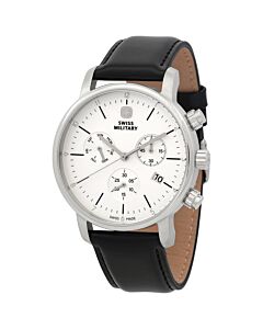 Men's Urban Classic Chronograph Leather White Dial Watch