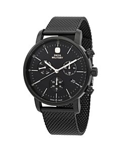 Men's Urban Classic Chronograph Stainless Steel Mesh Black Dial Watch