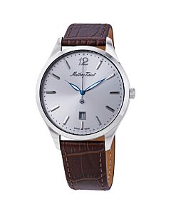 Men's Urban Leather Silver Dial