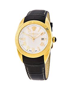 Men's V-Sport II Leather White Dial Watch