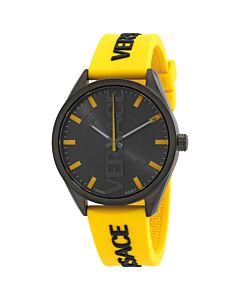 Men's V-Vertical Silicone Grey Dial Watch